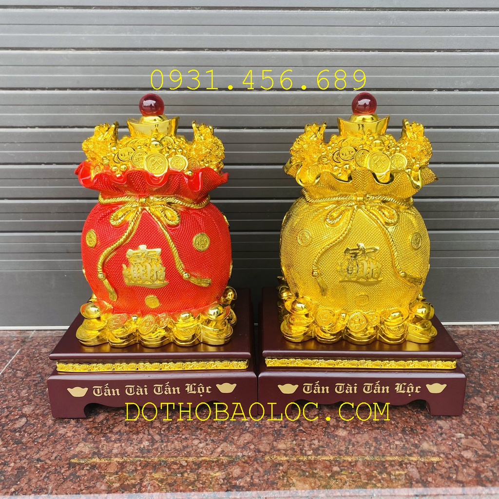 Tượng Túi Vàng Chiêu Tài Lộc Cao 32cm rất đẹp