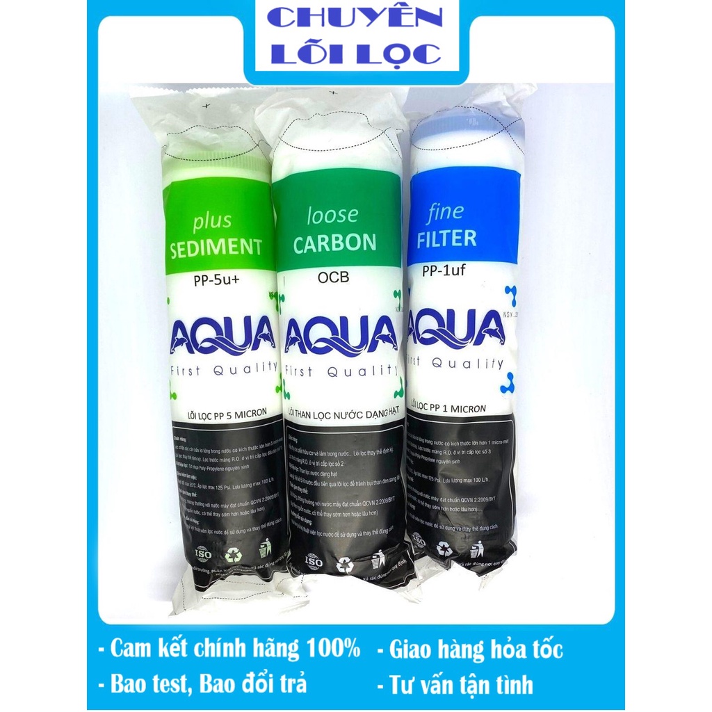LÕI LỌC NƯỚC AQUA SỐ 3 - PP - 1 micron - DÙNG CHO MÁY LỌC NƯỚC RO