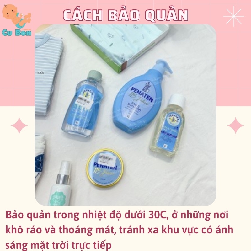 Sữa Tắm Chống Cảm PENATEN Đức 400 ml Và Tinh Dầu Tắm Chống Cảm PENATEN Đức125 ml giúp giữ ấm cho cơ thể bé khi tắm