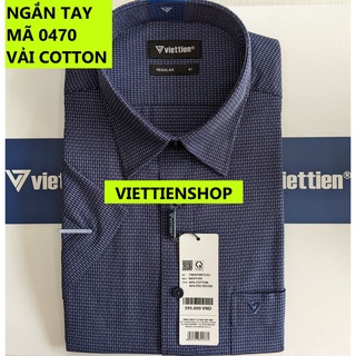 (0470 HVS) ÁO SƠ MI VIỆT TIẾN NGẮN TAY HOA VĂN