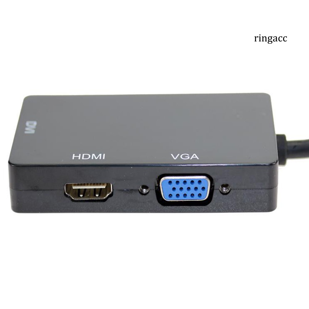 RCA Cáp Chuyển Đổi Từ Cổng Dp Sang Hdmi / Dvi / Vga 3 Trong 1 Đa Năng