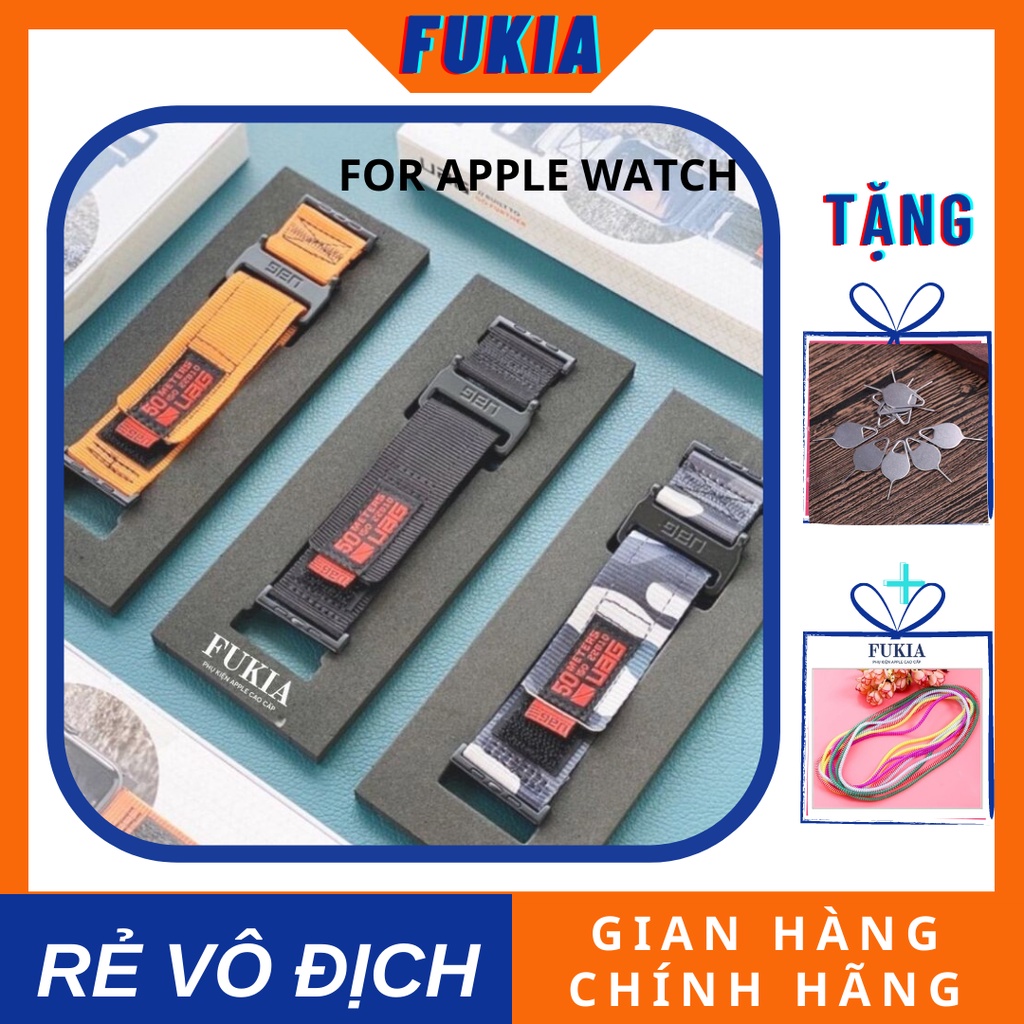 Dây vải UAG bản to đẹp cho Apple Watch đồng Hồ Thông Minh iWatch 1/2/3/4/5/6/7/SE Size 38mm 40mm 41mm 42mm 44mm 45mm