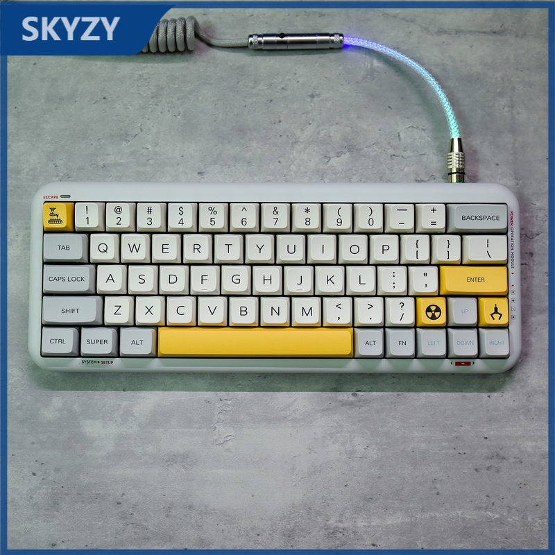 Keycap công nghiệp MDA Hồ sơ phong cách cổ điển 127 phím PBT Dye thăng hoa bàn phím cơ Keycaps
