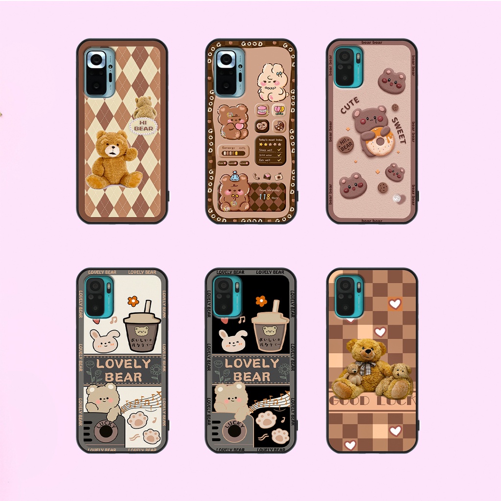 Ốp lưng Xiaomi Redmi Note 10- Note 10s - Note 10 Pro in hình gấu bear dễ thương, bền đẹp