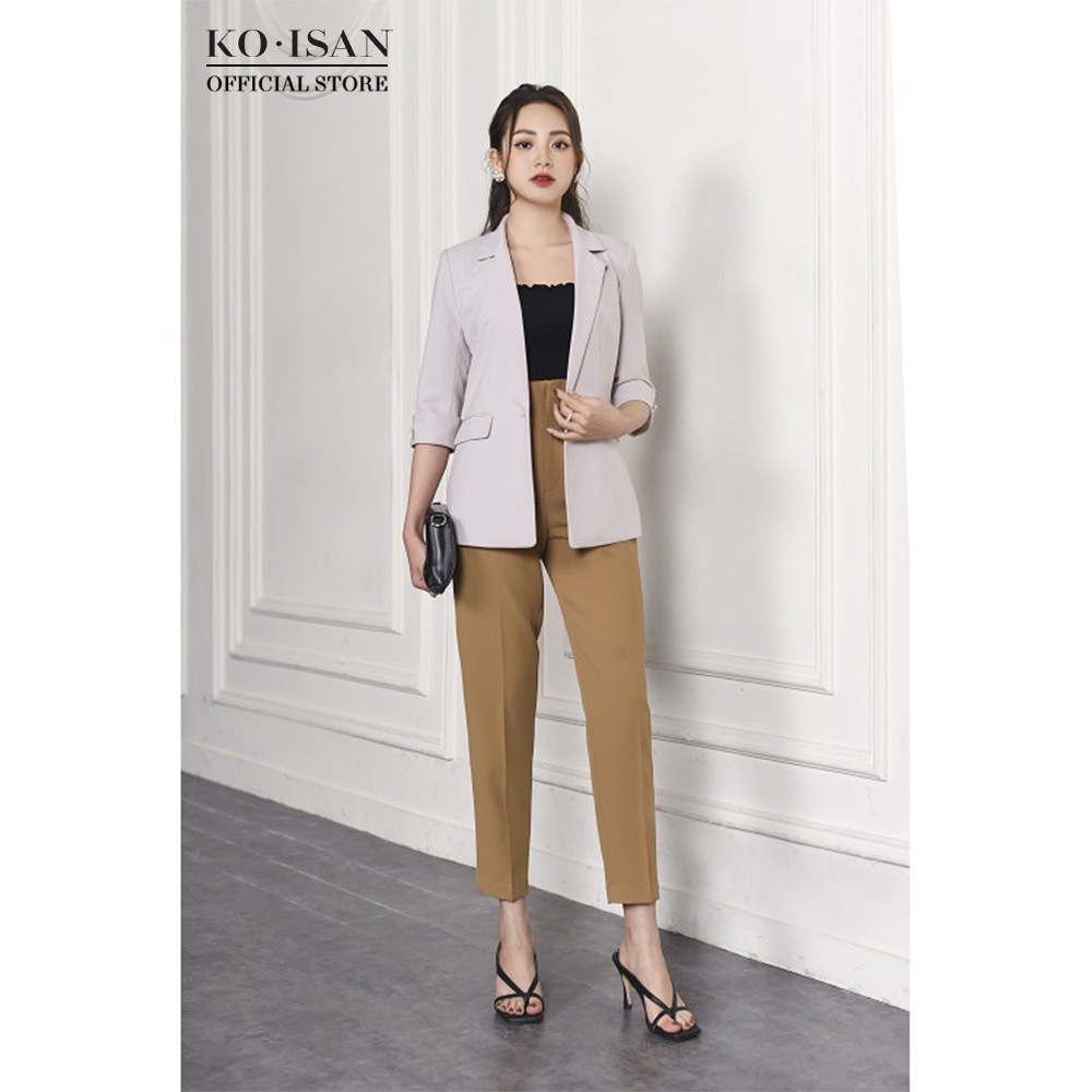 [Mã FAMALLT5 giảm 15% đơn 150k] Áo khoác blazer và quần baggy nữ KO-ISAN thanh lịch 320018-6