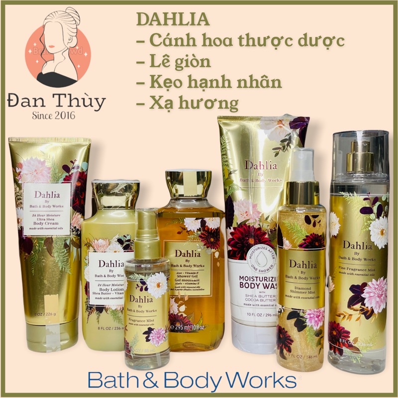 Body mist, Dưỡng thể Bath and Body Works DAHLIA