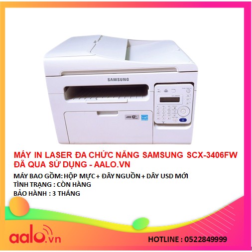 MÁY IN LASER ĐA CHỨC NĂNG SAMSUNG SCX-3406FW ĐÃ QUA SỬ DỤNG - AALO.VN