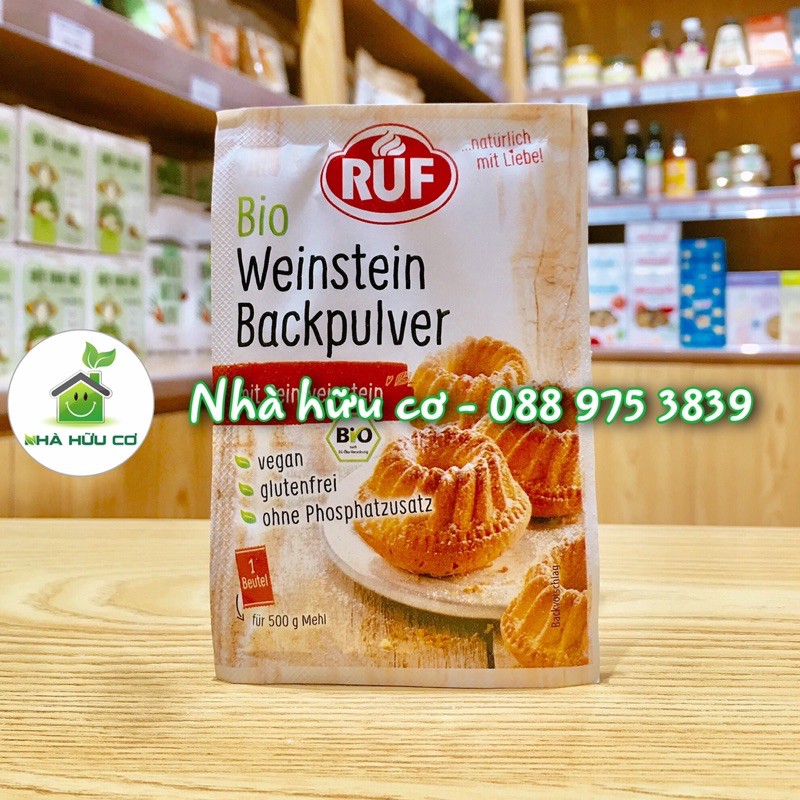 [Mã 159FMCGSALE giảm 8% đơn 500K] Bột nở hữu cơ Ruf - Date: 5/2022