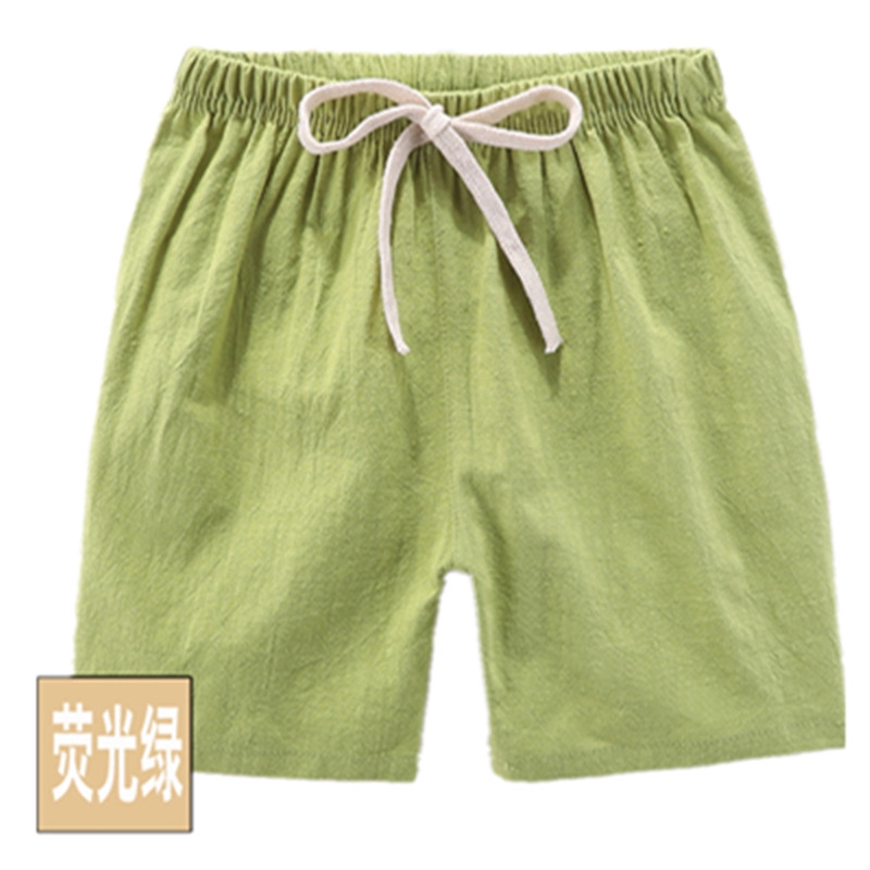&lt;Ready Stock&gt; Summer Children's Shorts Thin Cotton and Linen Wear Casual Five-point Beach Pants