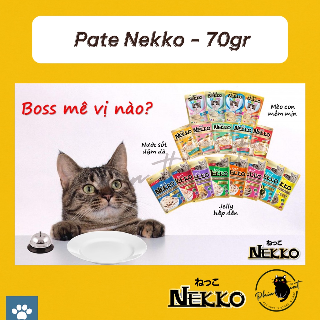 Pate cá ngừ tươi NEKKO dành cho mèo - 70gr - Nhập khẩu Thái Lan | phinthecat