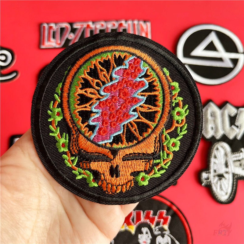 ☸ Miếng Vá Ủi Hình Ban Nhạc Rock Let's Rock N Roll ☸ 1 Miếng Dán Patch Với Họa Tiết Thêu Theo Phong Cách Hip Hop