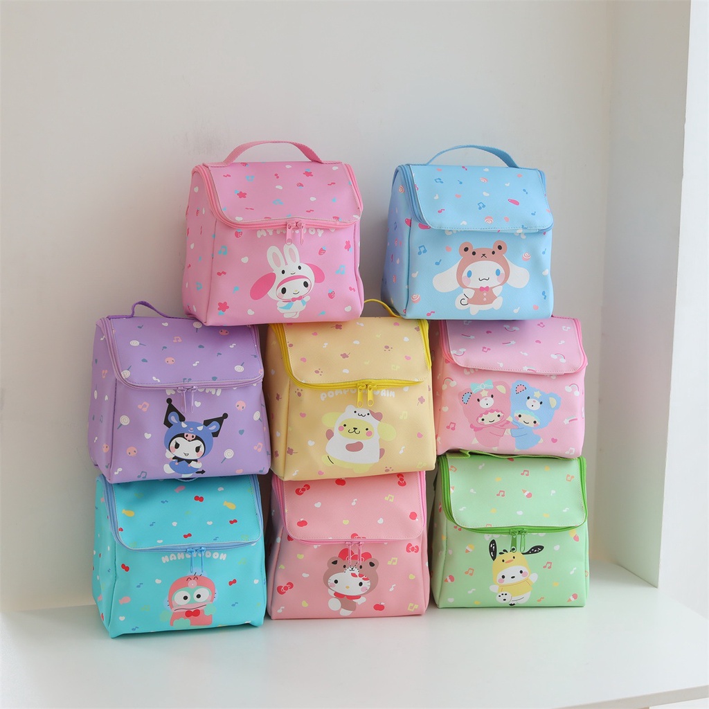 Túi Đựng Đồ Họa Tiết Sanrio Hello Kitty mymelody Kuromi Cinnamon Pochacco Dễ Thương Sáng Tạo