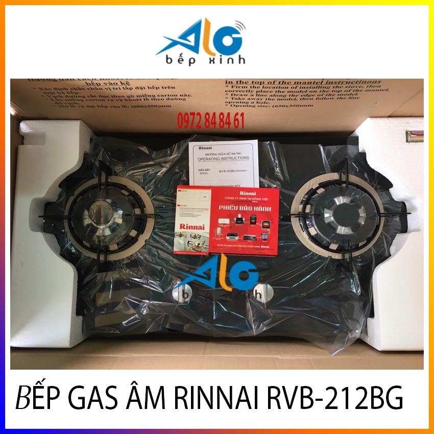 Bếp gas âm Rinnai RVB-212BG - Có ngắt gas tự động - Đánh lửa IC - BH 2 năm - Alo Bếp Xinh