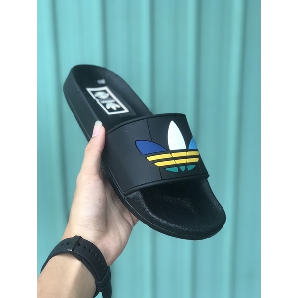 Dép quai Ngang Ba Lá nam nữ. Hai màu Đen Trắng đế su đúc mềm.