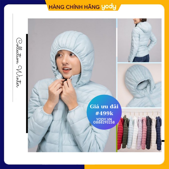 Áo phao Yody nữ cao cấp, áo khoác nữ đẹp nhẹ như lông vũ có mũ phn4000 | BigBuy360 - bigbuy360.vn