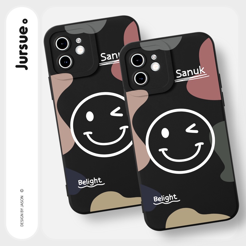 Ốp điện thoại JURSUE họa tiết dễ thương ngộ nghĩnh thích hợp cho iPhone 13 12 11ProMax SE2020 X XR XS 8 7 6S 6Plus Y1850