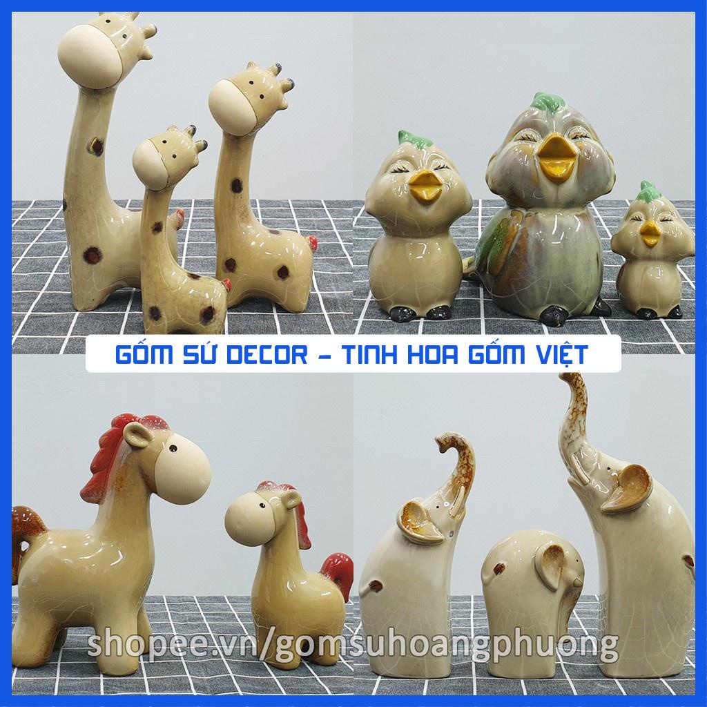 Tượng sứ trang trí đồng giá - bộ 2-3 con - Phần 3