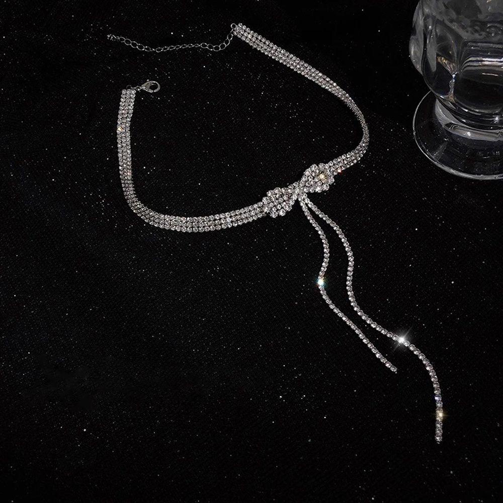 Vòng cổ MặT HìNh Nơ Tua Rua ThờI Trang Cho Nữ