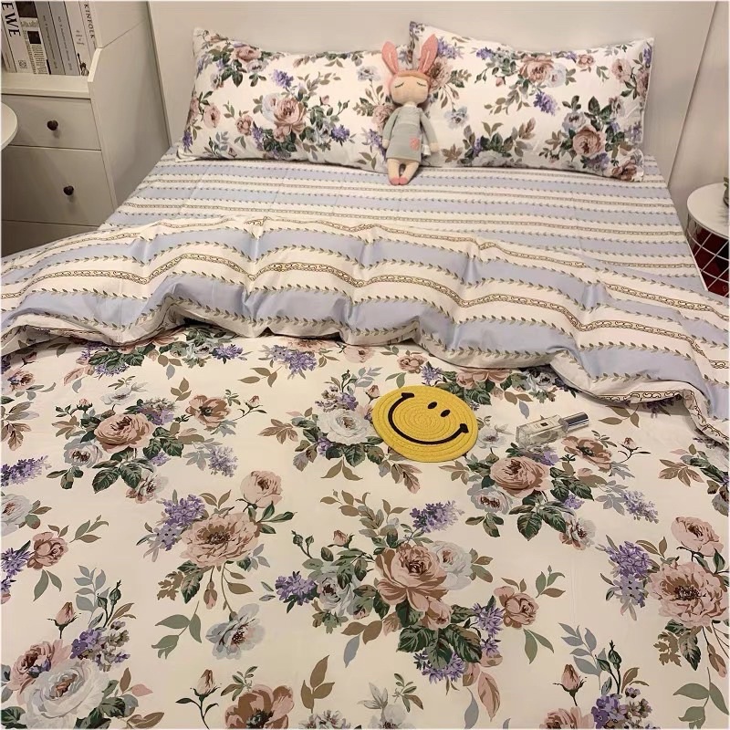 Bộ chăn ga Cotton Living Nhập Khẩu 100% cao cấp - Họa tiết đáng yêu