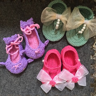 Set 3 giày bé gái handmade