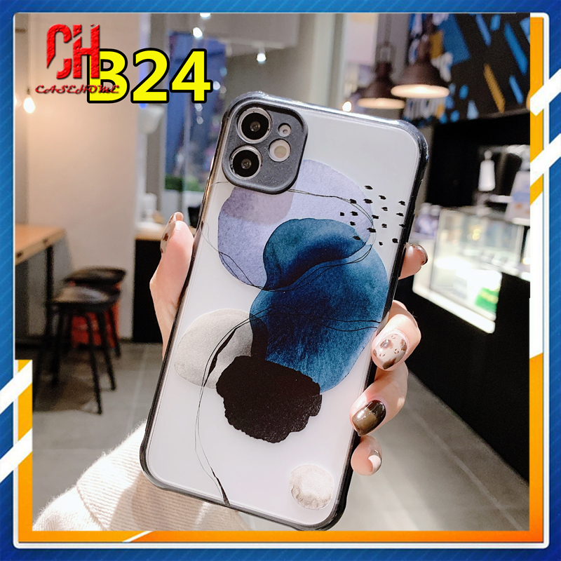 Elegant Ink Painting Camera Lens Protector IPhone 12 mini 12 pro max 11 6 7 6S 8 Plus X Se 2020 6SPlus 7Plus 6Plus 8Plus XS Soft Phone Case