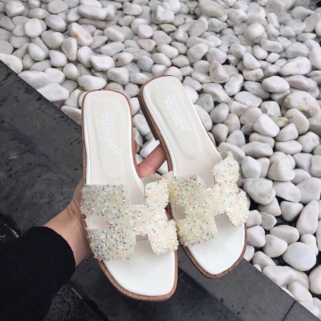 Dép chữ H đính đá