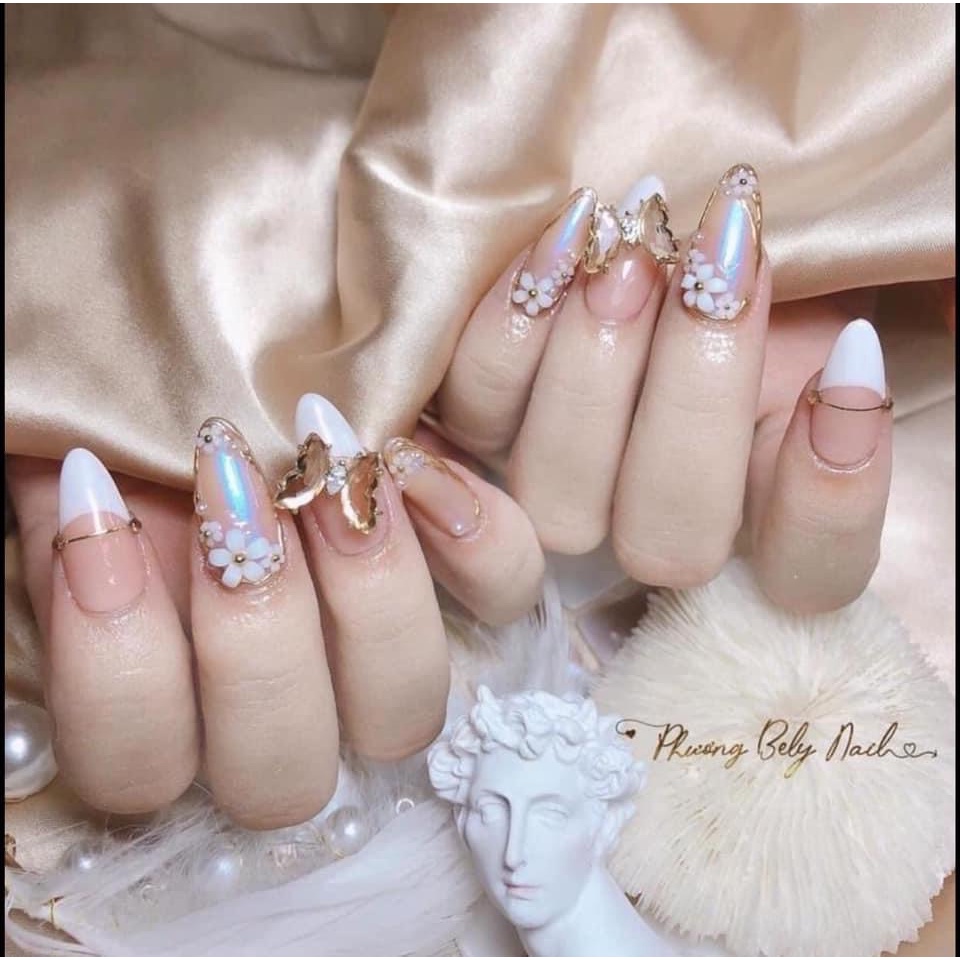 Hoa sứ mix màu - Phụ kiện nail siêu đẹp 2021