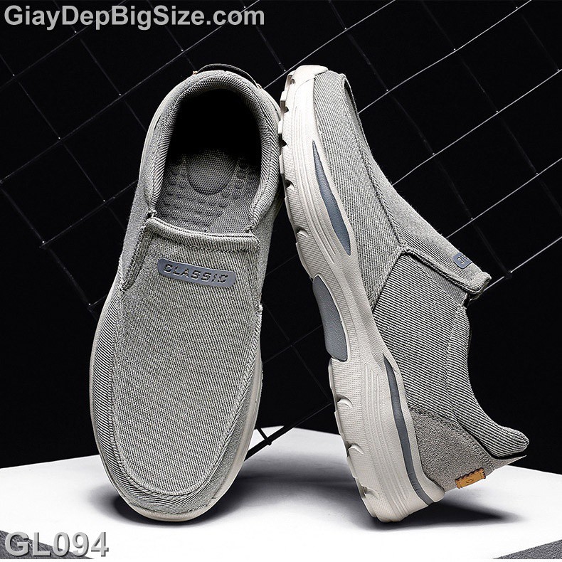 Giày mọi xỏ, giày lười big size cỡ lớn EU:46-48 cho nam chân mập bè u cao