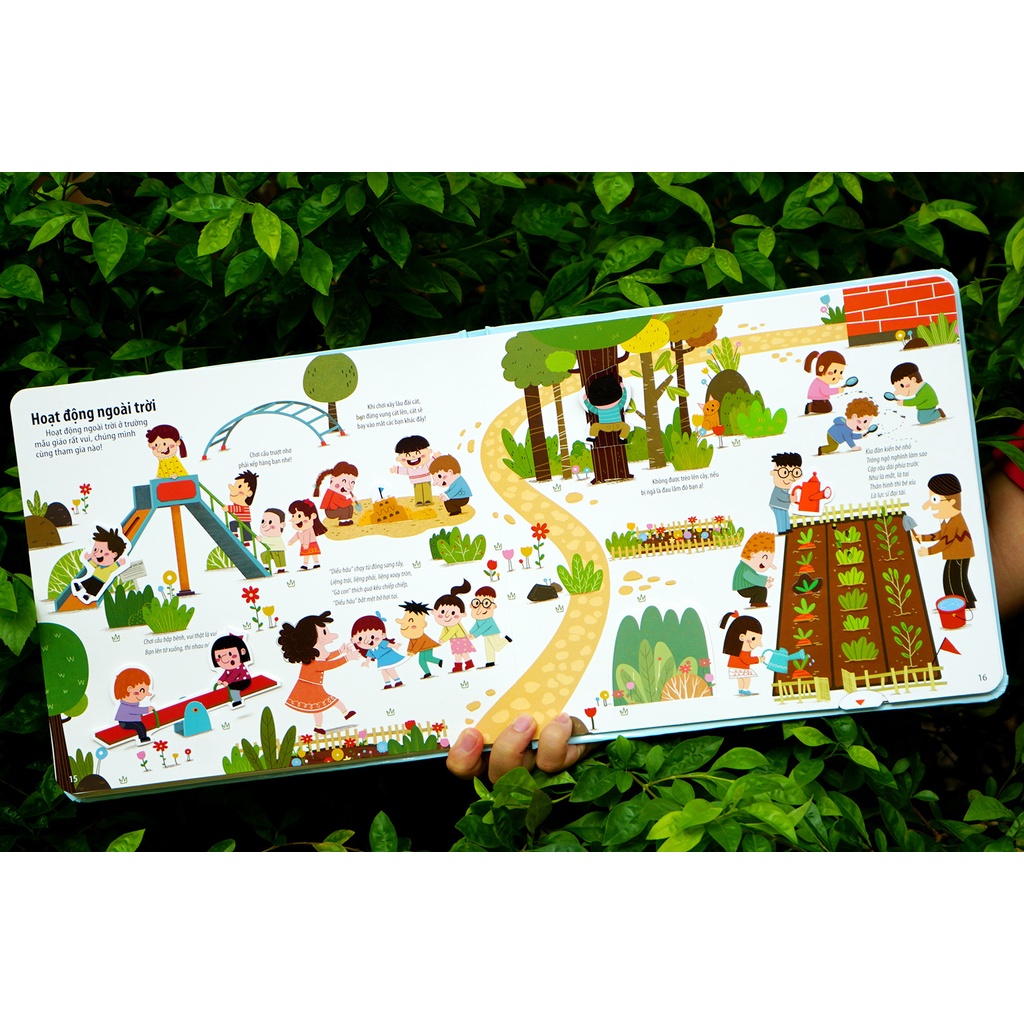 Sách Những Hoạt Động Ở Trường Mẫu Giáo Giúp Con Vui Vẻ Đến Lớp - Bách Khoa Kỹ Năng Sống Đa Tương Tác - Đinh Tị