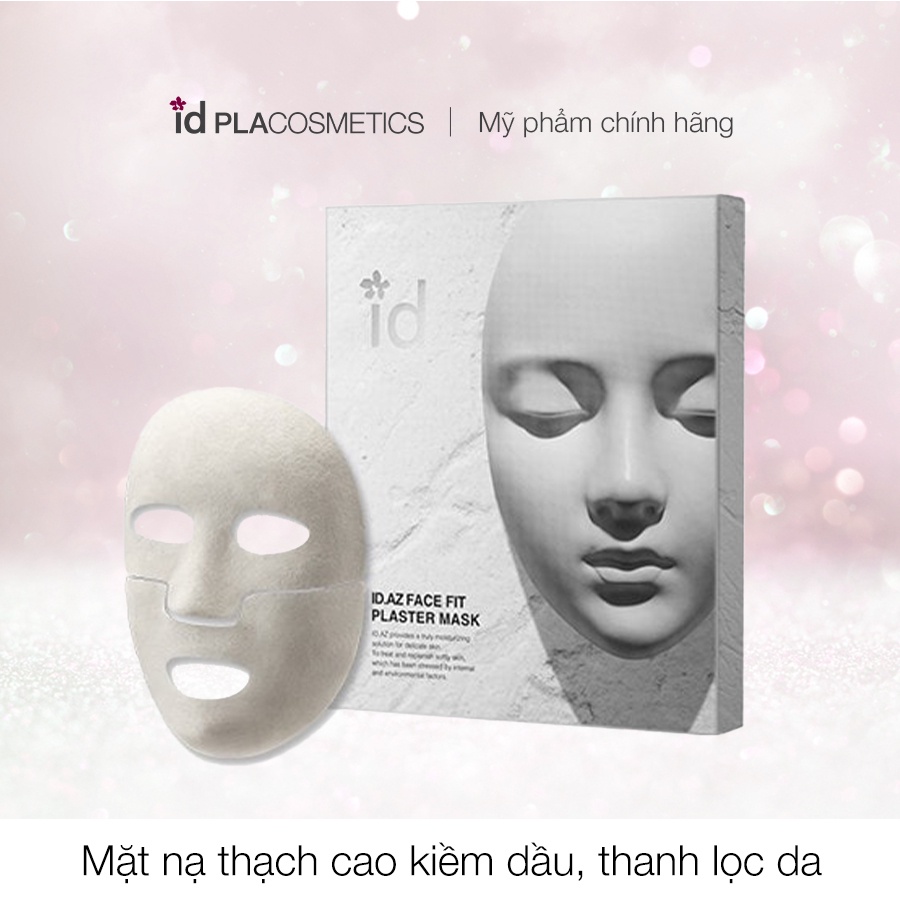 Mặt nạ thạch cao Face Fit Plaster Mask ID Placosmetics thải độc giảm mụn đầu đen hộp 4 miếng