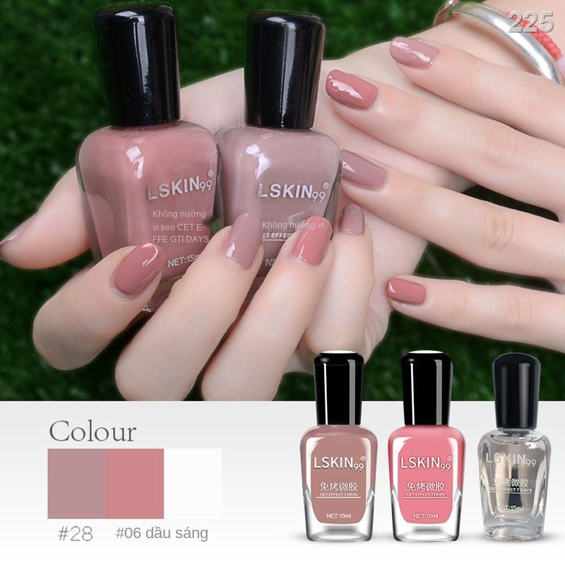 CSơn móng tay trọn bộ gồm không thấm nước lâu trôi, phai, nướng, miếng dán tay, sổ nhỏ màu đỏ, khuyến nghị đỏ thuần