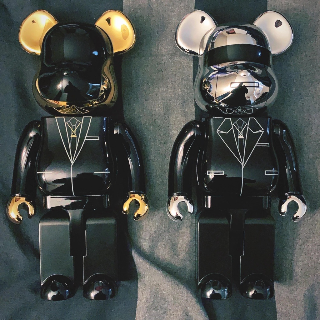 Mô Hình BEARBRICK 400% ABS Medicom x Daft Punk trang trí, decor ,quà tặng