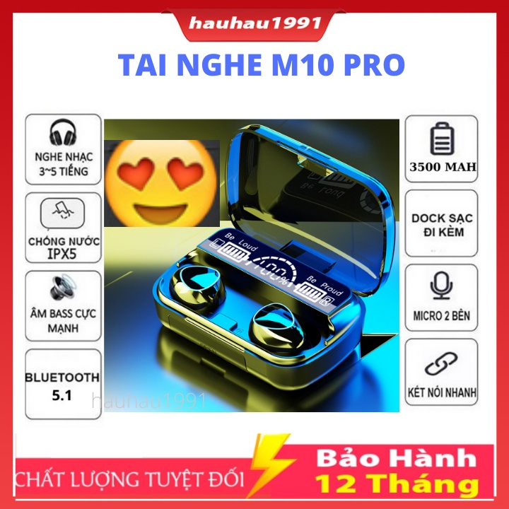 Tai Nghe Bluetooth Gaming S10 Pro, M10 PRO, F9 PRO Cao Cấp, Cảm Ứng, Hỗ Trợ Đàm Thoại, Nghe Nhạc, Kiêm Sạc Dự Phòng