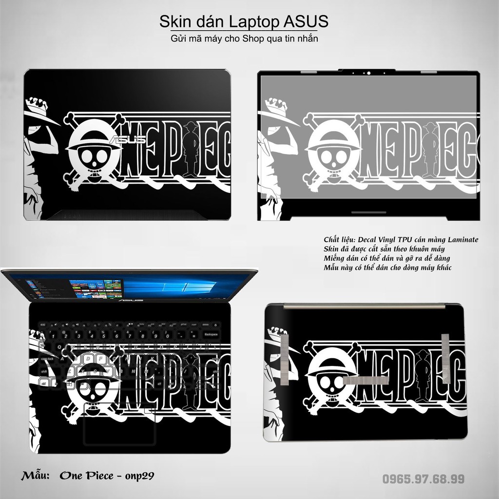 Skin dán Laptop Asus in hình One Piece nhiều mẫu 22