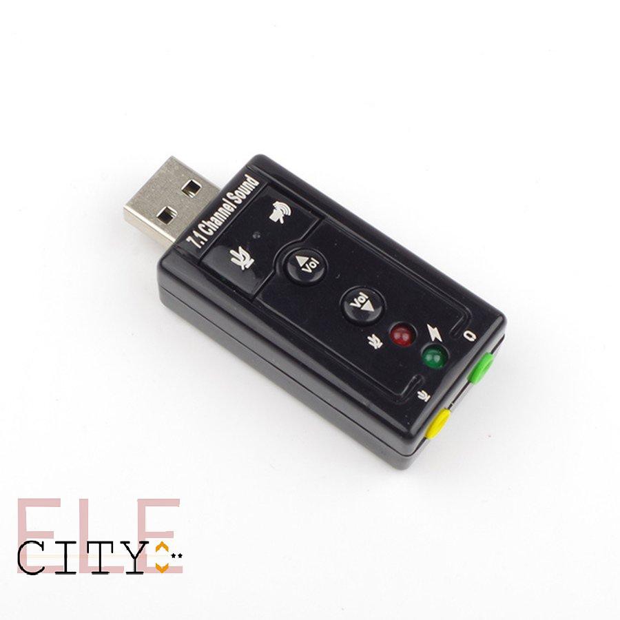 CHANNEL Card Âm Thanh Usb 7.1 Kênh 3d 107ele