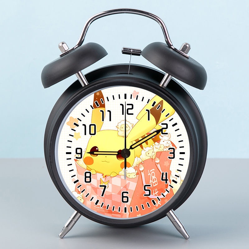 Appearance Đồng Hồ Báo Thức Để Bàn Bằng Kim Loại Hình pikachu Pokemon Dễ Thương Không Ồn Cho Học Sinh