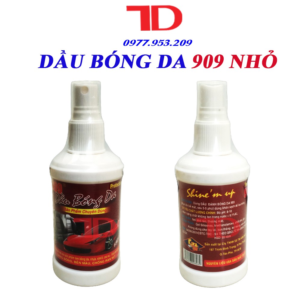 Chai Xịt Bóng Bảo Vệ Bề Mặt 909 Kira, dầu bóng da chuyên dụng