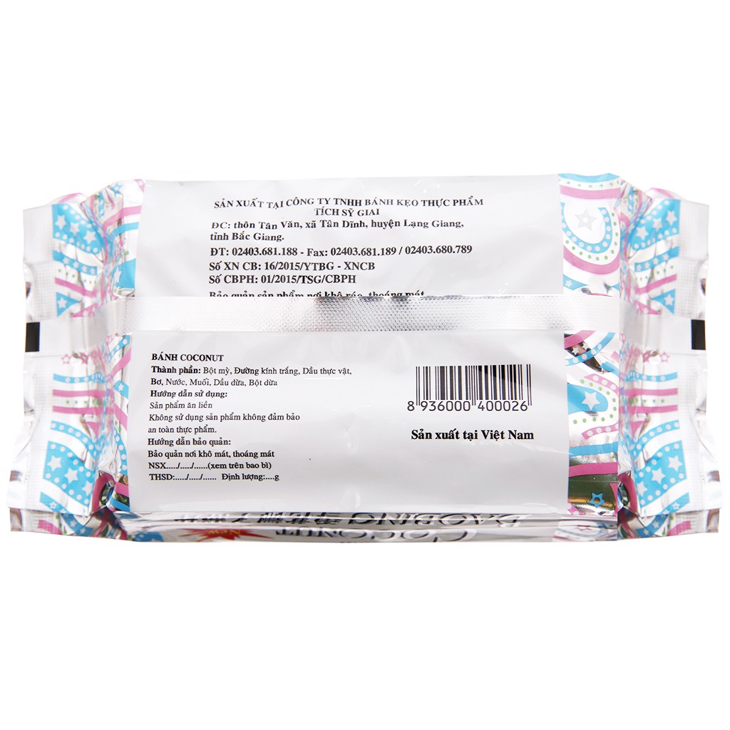 Bánh quy phủ đường Coconut Baobing gói 180g | BigBuy360 - bigbuy360.vn