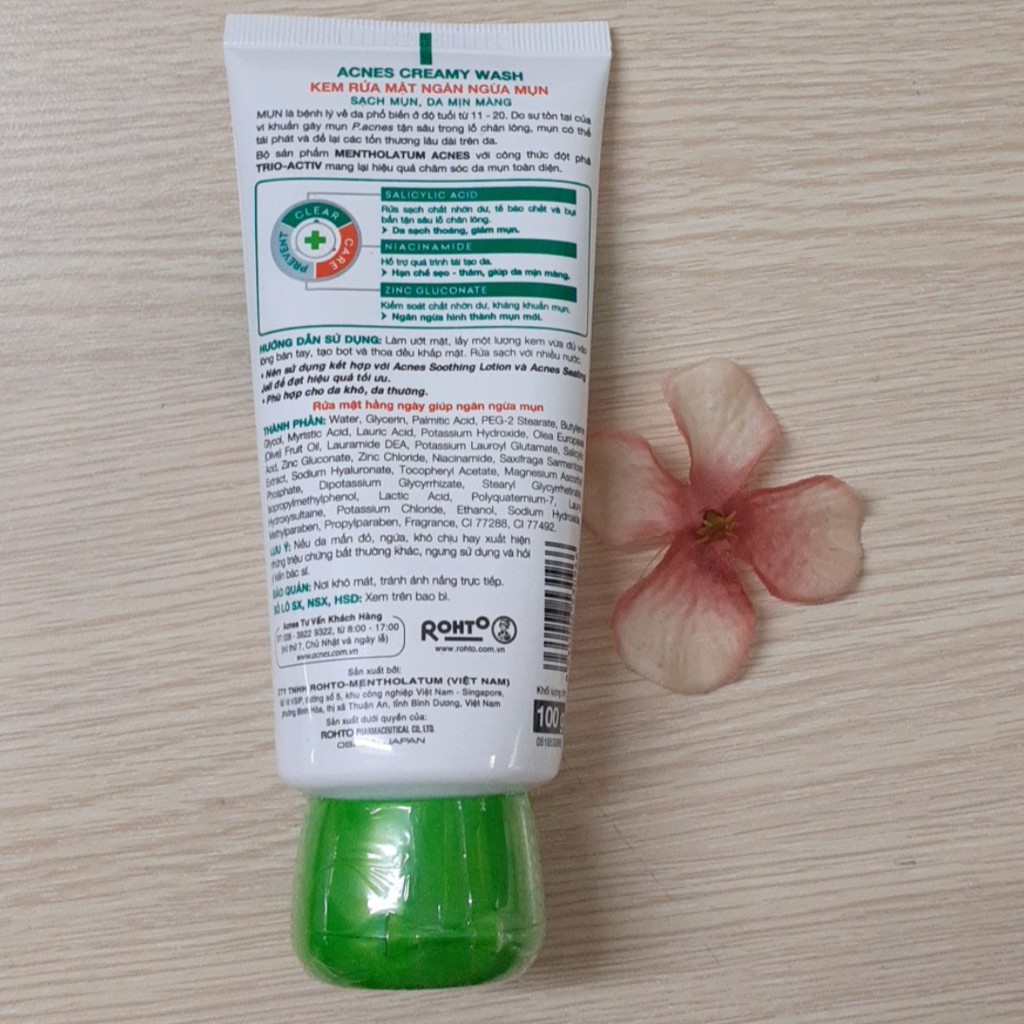 Sữa rửa mặt Acnes ngăn ngừa mụn và kháng khuẩn 100g