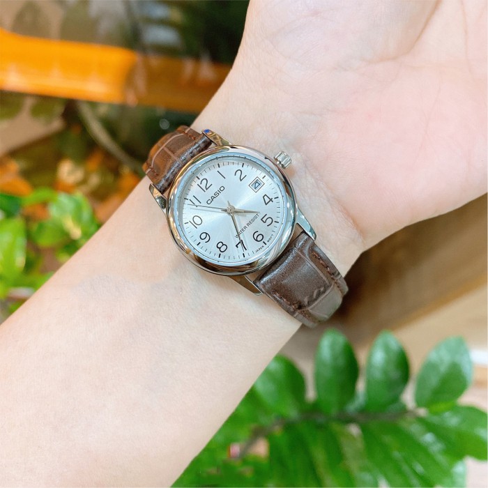 Đồng hồ nữ dây da chính hãng Casio Anh Khuê LTP-V002
