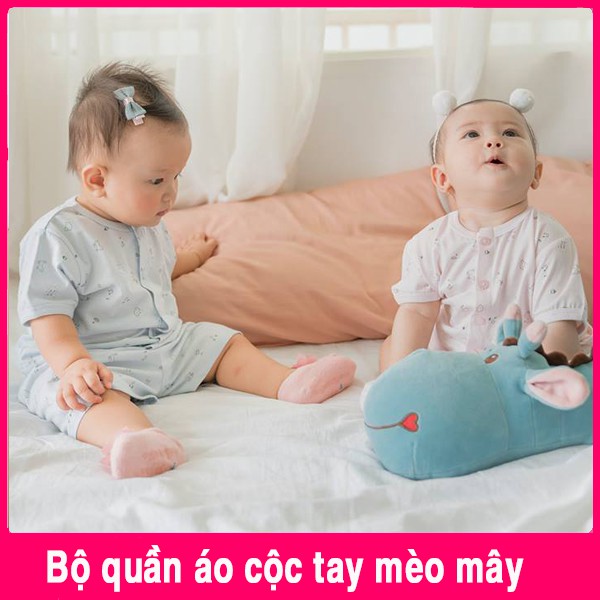 [MIO CỘC] Bộ Quần Áo Sơ Sinh Ngắn Tay Mio Mio Cài Giữa / Cotton Mỏng / Mát - MioMio Việt Nam