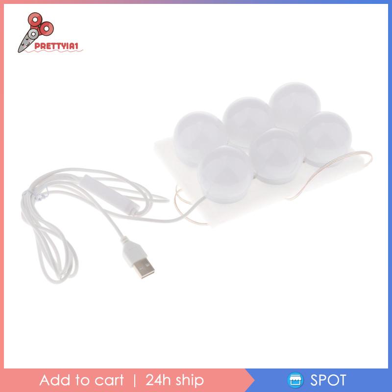 [Prettyia1] Bộ Bóng Đèn LED Gắn Gương Trang Điểm Phong Cách Hollywood