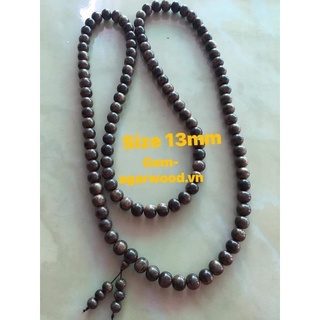 Chuỗi hạt 108hạt trầm hương thiên nhiên size 10 12,13 li