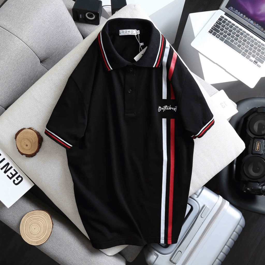 Áo thun nam phối sọc classic, Vải cotton mềm mịn cao cấp, kiểu dáng sang trọng lịch lãm [NEW UNISEX]