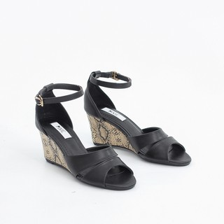Giày Sandal Đế Xuồng Cao Gót 7cm Giả Da Trăn Pixie X455