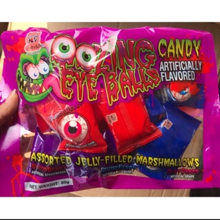 Sỉ túi kẹo dẻo mamallow hình con mắt kinh dị có nhân ( túi 50 ,cái )