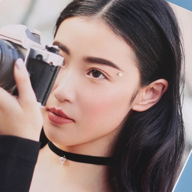 Miếng Dán Hình Xăm Mắt/Mặt/Mắt 3D Đính Ngọc Trai Thời Trang Cho Nữ