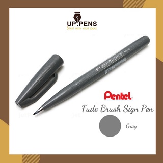 Bút brush viết calligraphy Pentel Sign Pen - Màu xám (Grey)