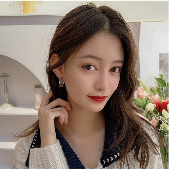 Bông Tai Mạ Bạc Hình Chữ C Phong Cách Retro 2023