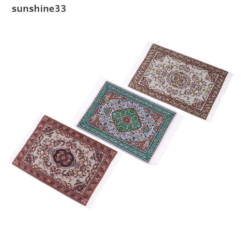 SU 1:12 Dollhouse miniature turkish style area rug for dolls house decorate n